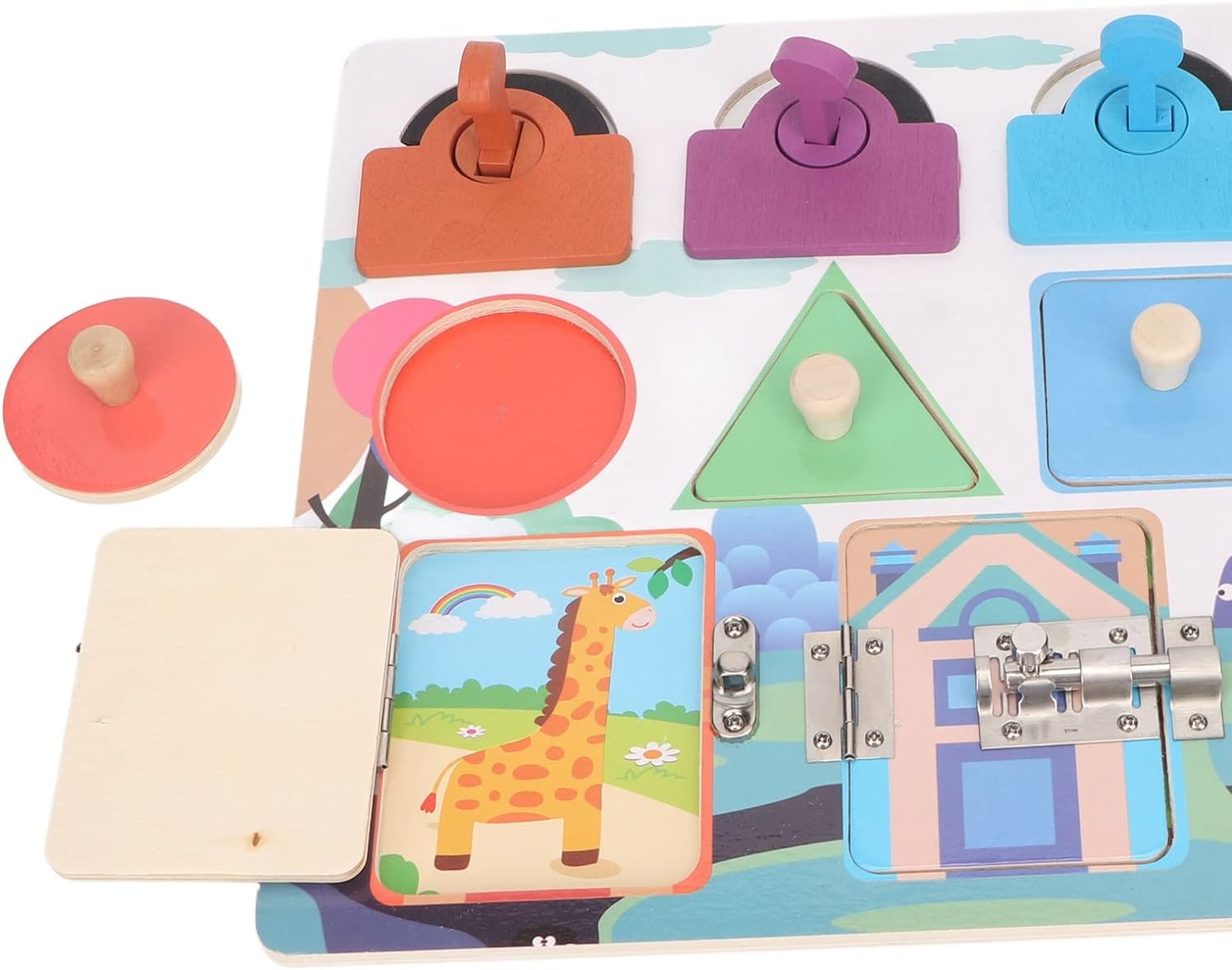Busy Board Animaux, Formes, Couleurs Montessori – Image 3