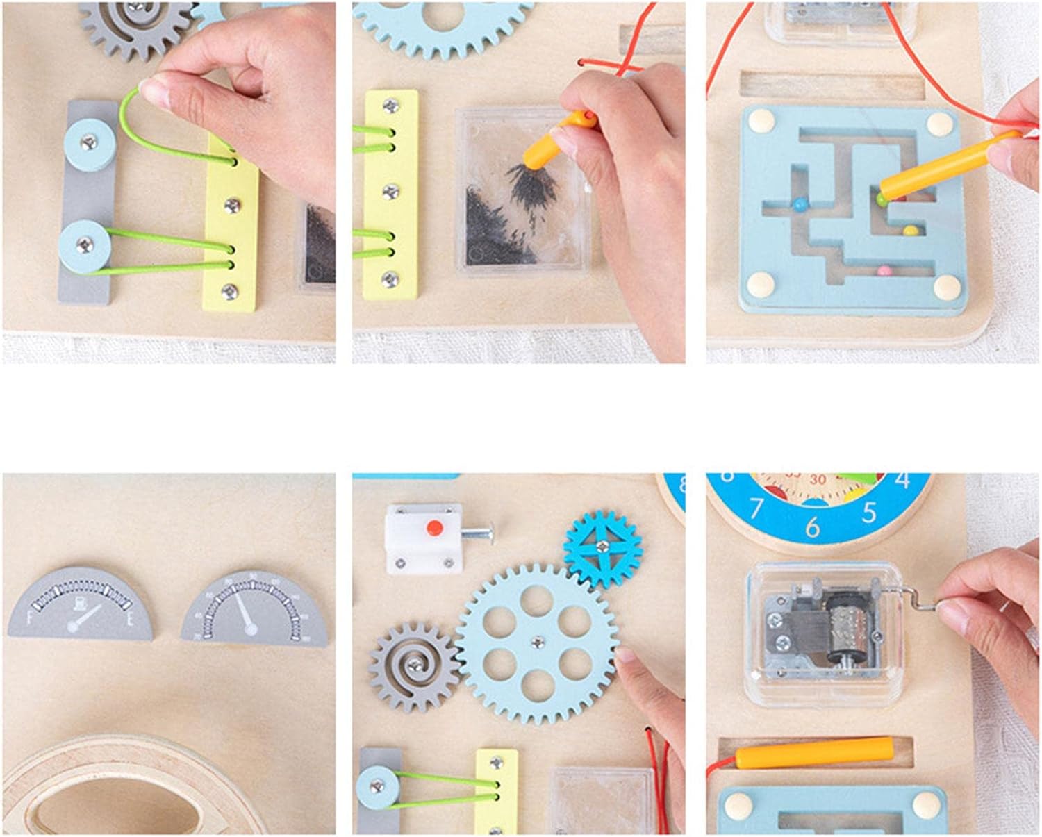 Busy Board Montessori 10 en 1 en bois – Image 2