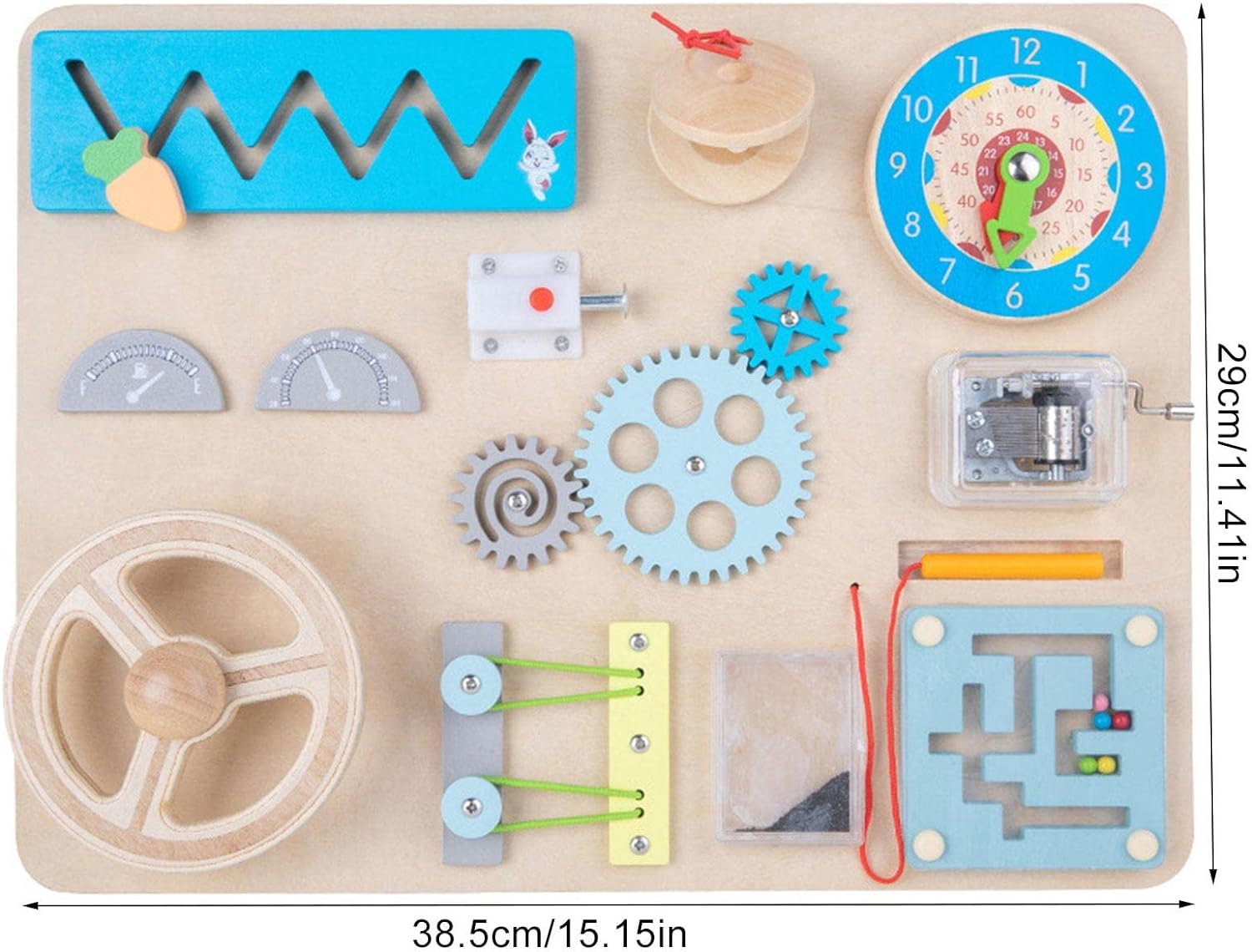 Busy Board Montessori 10 en 1 en bois – Image 3