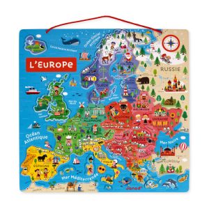 CARTE D’EUROPE MAGNÉTIQUE (BOIS)