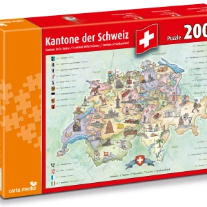 Puzzle carte de Suisse - 200 pièces - Dès 7 ans