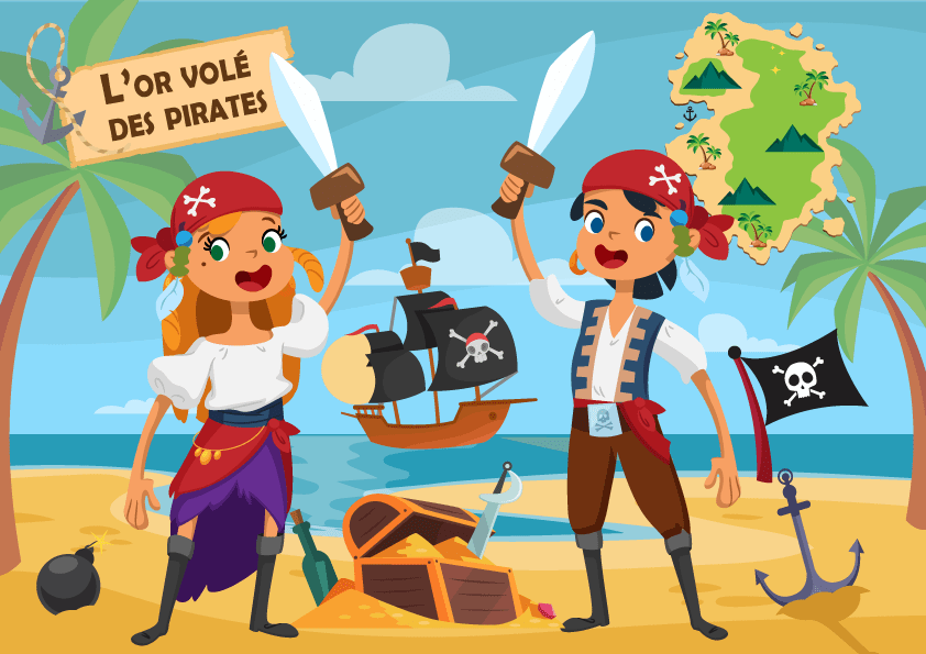 Chasse au Trésor Pirate – L’or volé des pirates (7/10 ans)