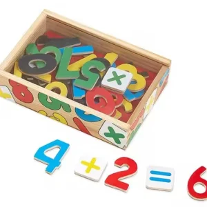 Chiffres en bois aimantés - 37 magnets