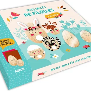 Coffret de Pâques: mes jolis oeufs en bois à décorer