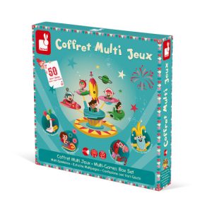 COFFRET MULTI JEUX CARROUSEL (BOIS ET CARTON)