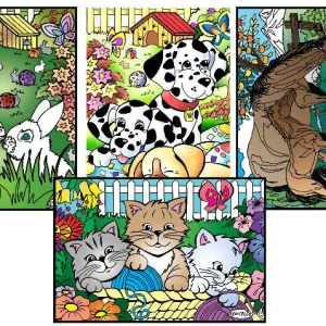 Animaux - Tableaux de velours à colorier - Dès 3 ans