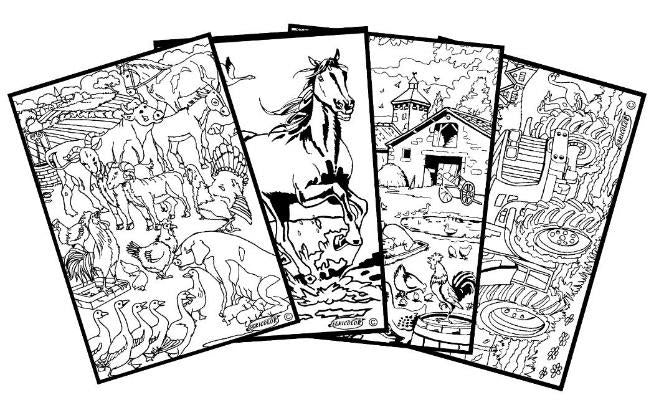 Animaux de la ferme - Tableaux de velours à colorier – Image 2