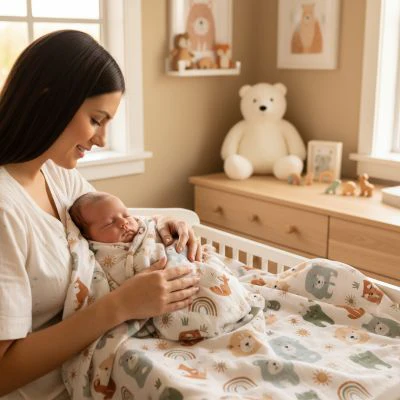 COUVERTURE BÉBÉ | EMMAILLOTAGE – Image 3