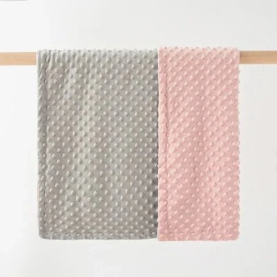 Couverture Rose Bébé - DeuxCouleurs™ - Gris et Rose – Image 3