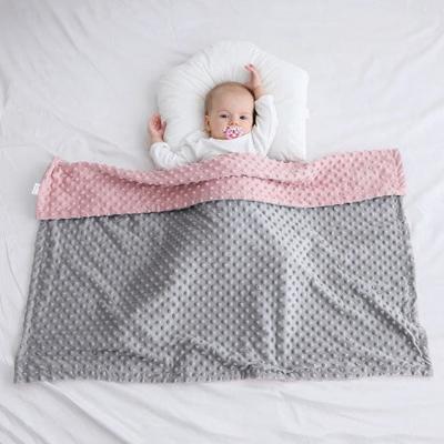 Couverture Rose Bébé - DeuxCouleurs™ - Gris et Rose