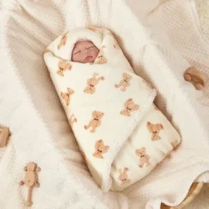 Couverture Bébé Ourson - ConfortDodo™ - Ourson Beige