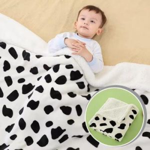 Couverture Bébé Blanc - DouxDodo™ - Peau de Vache