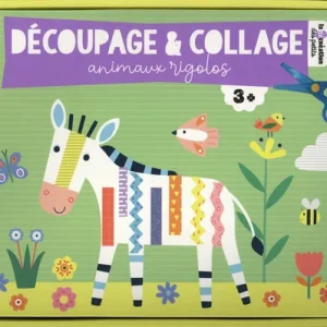 Coffret de découpage et collage: les animaux rigolos