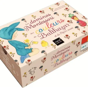 Les premiers dominos des couleurs Montessori de Balthazar et de Pépin aussi