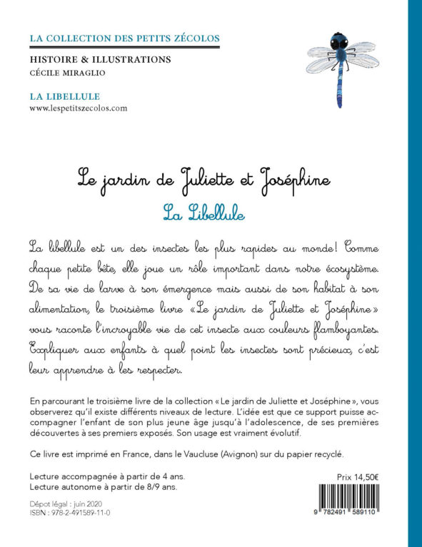 Livre Le jardin de Juliette et Joséphine « La Libellule » – Image 3