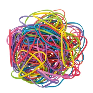 Élastiques de différentes couleurs vives - Env. 50x3mm - Env. 125 Pièces