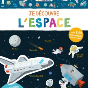 Cahier de jeux: je découvre l'espace - Autocollants
