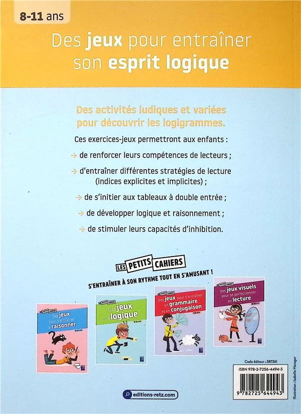 Cahier de jeux : Des jeux pour entrainer son esprit logique - 8-11 ans - 4-7 P – Image 2