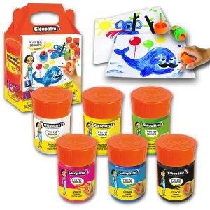 6 pots de peinture gouache Néfertari 50ml