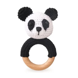 Hochet de naissance Panda en crochet