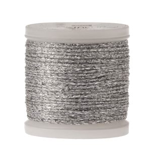 Fil à broder métallique argenté, 50 mètres