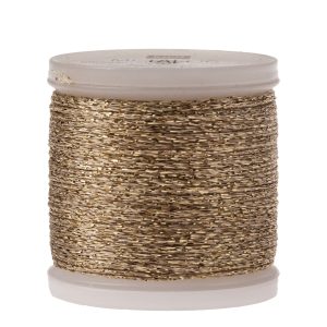 Fil à broder métallique doré, 50 mètres