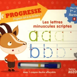 1ère et 2ème Harmos - Livre-ardoise d'écriture: les lettres scriptes.