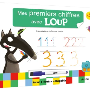 Mes premiers chiffres avec Loup - livre-ardoise