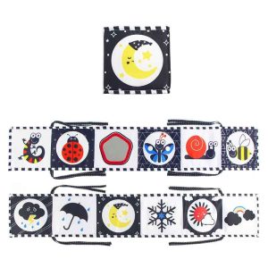 Livre sensoriel en tissu pour bébé | ContrasteSoft