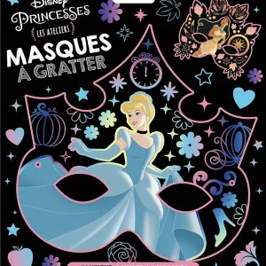Pochette de masques de Princesse à gratter - Disney