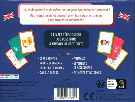 Anglais - Mes cartes à jouer - Jeu éducatif anglais – Image 2