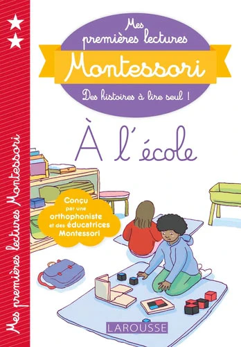 A l'école - Mes premières lectures Montessori - Lettres en lié (cursive) - N2