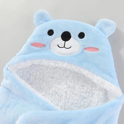 Nid d'Ange - PerfectBabyBlanket™ - Ourson Bleu – Image 4