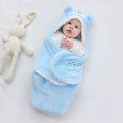 Nid d'Ange - PerfectBabyBlanket™ - Ourson Bleu – Image 3