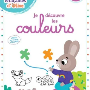 Cahier de jeux - Je découvre les couleurs - Cahier effaçable - 3 ans