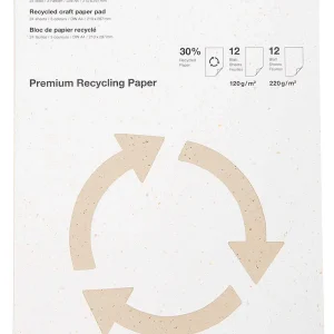 Bloc A4 de 24 papiers recyclés