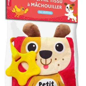 Petit chien - Les chiffres - livre tissu avec un anneau de dentition