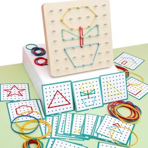 Jeu de traçage avec élastiques Montessori