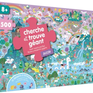 Puzzle Cherche et trouve géant- Licornes - 500 pièces