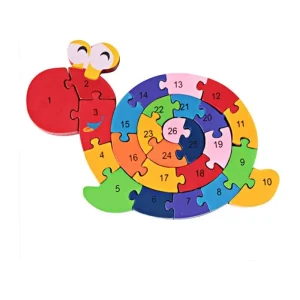 Puzzle Escargot en bois Montessori