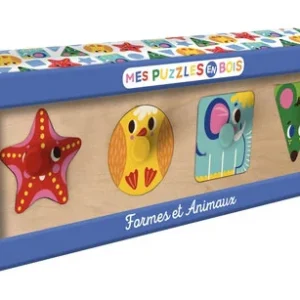 Puzzle à encastrer formes et animaux - En bois