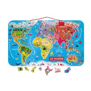 CARTE DU MONDE MAGNÉTIQUE 92 PCS (BOIS)