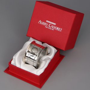 Rond de serviette argent Coquilles