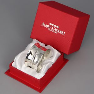 Rond de serviette argent Évasé Godrons