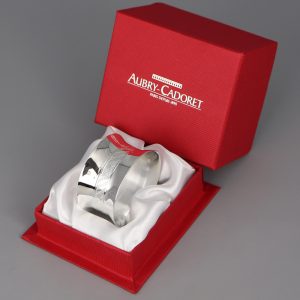 Rond de serviette argent Tambourin