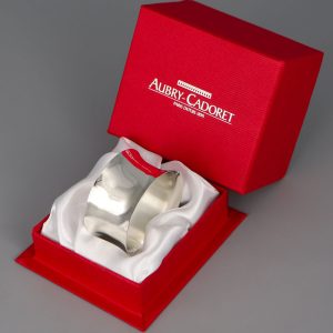 Rond de serviette argent Évasé Uni