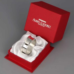 Rond de serviette argent massif mini Serti