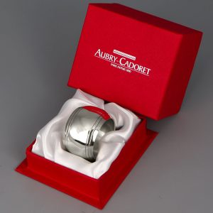 Rond de serviette argent Tonneau Filet