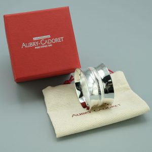 Rond de serviette argent massif Godrons