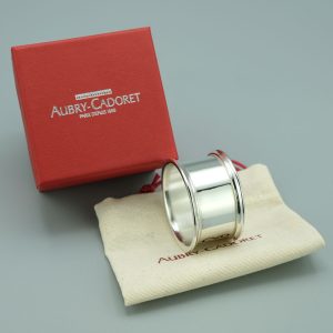 Rond de serviette argent massif Serti